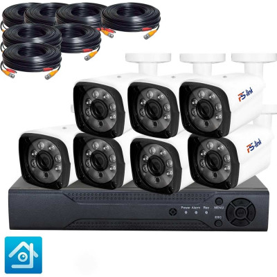 PS-link Комплект видеонаблюдения ahd 5мп kit-c507hd 7 уличных камер 3955