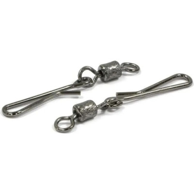 Namazu Вертлюг с форелевой заст. rolling ribbed swivel with hanging snap-a, цв. bn, р. 10, test-5 кг N-FT-RSHSA10