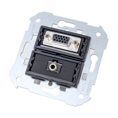 Simon Коннектор VGA HD15, мама + мини-джек 3,5мм, S82, S82N, 82 Detail 7500091-039