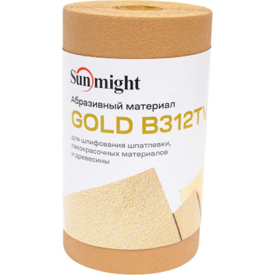 Sunmight Шлифовальная бумага GOLD B312T в рулонах 11,5см х 5м, золотистая 30307R