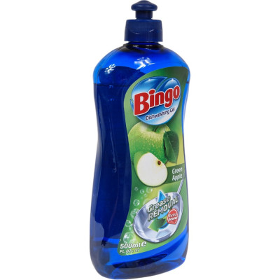 BINGOSOFT Средство для мытья посуды Bingo DYNAMIC D.W.L жидкое 500мл GREEN APPLE,Bingo 5035154