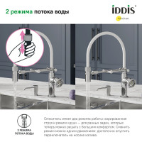 IDDIS Смеситель для кухни с гибким изливом хром Grange GRASBFLi05