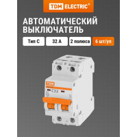 Автоматический выключатель ВА47-29 (2Р; 32 А; 4.5 кА; С) TDM ELECTRIC SQ0206-0096