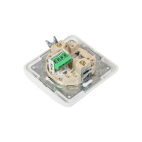 Телефонная розетка, белая RJ-11 TDM ELECTRIC Валдай SQ1804-0012