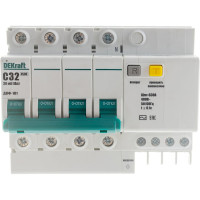 Дифавтомат DEKraft ДИФ101-4Р-032А-030-C 15023DEK 1113044