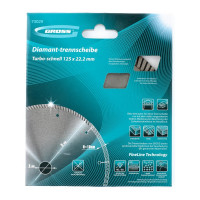 Диск алмазный турбо с лазерной перфорацией (125х22.2 мм) GROSS 73029