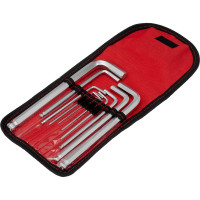 Набор удлиненных имбусовых ключей с шаром MATRIX HEX 1.5–12 мм, CrV, сатинирование, чехол, 10 шт. 12311