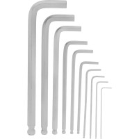 Набор удлиненных имбусовых ключей с шаром MATRIX HEX 1.5–12 мм, CrV, сатинирование, чехол, 10 шт. 12311