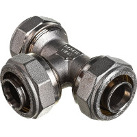 Обжимной тройник 26 никелированный Uni-Fitt 666N8880