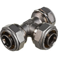 Обжимной тройник 26 никелированный Uni-Fitt 666N8880