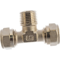 Тройник обж-Н-обж 16х1/2x16 никелированный Uni-Fitt 668N6260