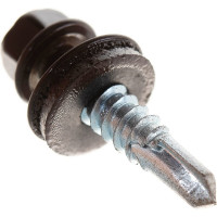 Кровельный саморез, коричневый Крепежная техника 5,5х25 RAL 8017 250шт 420294 БК