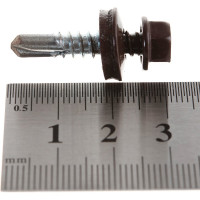 Кровельный саморез, коричневый Крепежная техника 5,5х25 RAL 8017 250шт 420294 БК