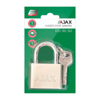 Навесной замок AJAX PD-30-50, фин. 3 кл., блистер 42577