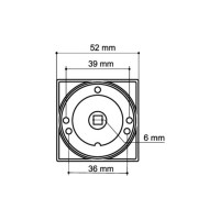 Поворотная ручка ARMADILLO WC-BOLT BK6/SQ-21MWSC-33 итальянский тисненый 42363