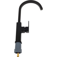 Смеситель для кухни CLEVER ALPINA OVAL матовый черный 61198