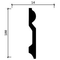 Напольный плинтус Decor-Dizayn ударопрочный влагостойкий под покраску 100Х15Х2000 мм DD137