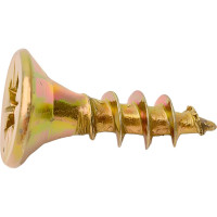 Универсальные шурупы ВИРТУОЗ 4,5х16 мм, потайная головка, желтый цинк 50 шт 27115