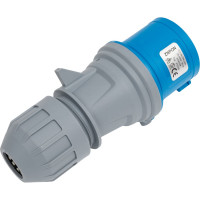 Электрическая кабельная вилка LANMASTER IEC 309, 32A, 250V, разборная, синяя, папа LAN-IEC-309-32A1P/M
