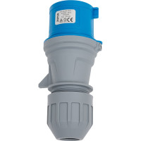 Электрическая кабельная вилка LANMASTER IEC 309, 32A, 250V, разборная, синяя, папа LAN-IEC-309-32A1P/M