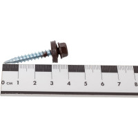 Кровельные саморезы ВИРТУОЗ 4,8х38 мм, RAL 8017, шоколад, 25 шт. 26873