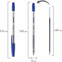 Шариковые ручки BRAUBERG M-500, набор 10 шт, ассорти, узел 0.7 мм, линия 0.35 мм 143455
