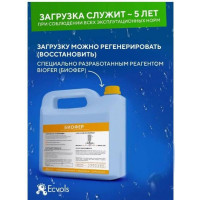 Фильтрующая безреагентная засыпка для фильтра Ecvols HYDROFEROX удаление Fe Mn, NH4+, умягчение воды, 5 л 00.00007587