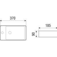 Подвесная раковина WeltWasser WW AISBACH 5092L 370х185х90 10000003872