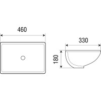 Врезная раковина WeltWasser WW DEILBACH 6007 460х330х180 10000003895