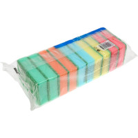 Губки для посуды OfficeClean Maxi поролон с абразивным слоем, 9х6.5х2.7 см, 16 уп. по 10 шт 248561
