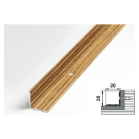 Порог угловой внутренний алюминиевый (20х20 мм; 0.9 м; декоративный; дуб универсал) Лука 00000001693