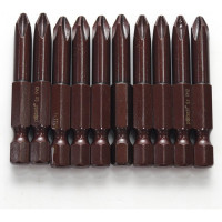Бита DELUXE (10 шт; PH2; 50 мм; S2+Bronze) Pobedit 2616722