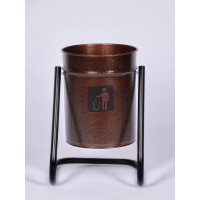 Уличная урна ПРОФМЕТСТИЛЬ металлическая, коричневый металлик 376