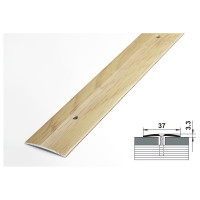 Порог прямой алюминиевый декоративный (37 мм, 1,8 м, Дуб петровский) ЛУКА УТ000026044