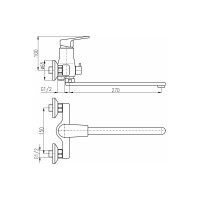 Смеситель для ванны с душем RavSlezak Colorado CO153.5