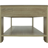 Журнальный стол Мебелик BeautyStyle 26 сонома/ стекло черное 1721 271