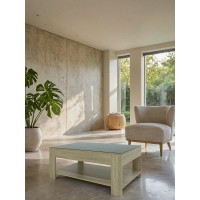 Журнальный стол Мебелик BeautyStyle 26 сонома/ стекло черное 1721 271