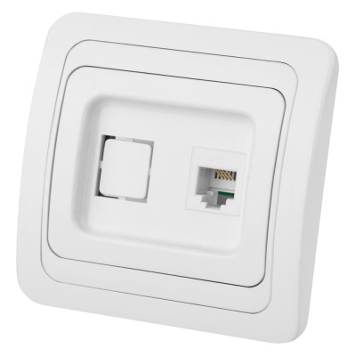 Телефонная розетка, белая RJ-11 TDM ELECTRIC Валдай SQ1804-0012