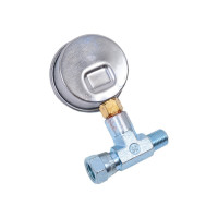 Манометр для окрасочного аппарата AktiSpray с тройником Р., с радиальным штуцером 1/4" 2300252