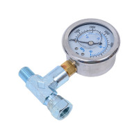 Манометр для окрасочного аппарата AktiSpray с тройником Р., с радиальным штуцером 1/4" 2300252