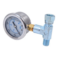 Манометр для окрасочного аппарата AktiSpray с тройником Р., с радиальным штуцером 1/4" 2300252