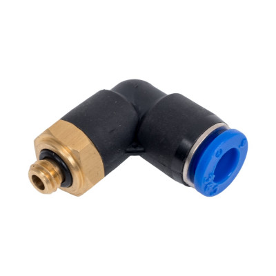 Фитинг L-обр.6мм с наруж. мет. резьбой M6 PL06-M6 PL 06M6 CDC Pneumatics