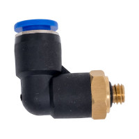 Фитинг L-обр.6мм с наруж. мет. резьбой M6 PL06-M6 PL 06M6 CDC Pneumatics