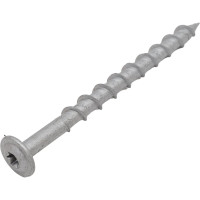 Шуруп для пенобетона Rusconnect GT 08100 8x100 мм, прессшайба, TORX, белый цинк, 50 шт. 620810