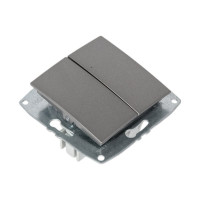 Механизм 2-клавишного выключателя MONO ELECTRIC L/D, антрацит 500-002425-102