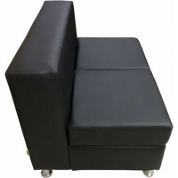 Секция дивана Мягкий офис Лайт двухместная черная ЛТ601ЧН