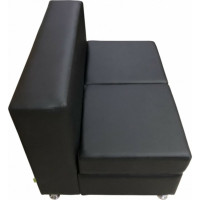 Секция дивана Мягкий офис Лайт двухместная черная ЛТ601ЧН