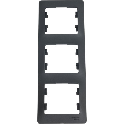 3-ая рамка Systeme Electric Glossa Антрацит, вертикальная SE GSL000707