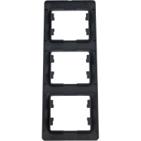 3-ая рамка Systeme Electric Glossa Антрацит, вертикальная SE GSL000707