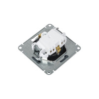 Розетка Systeme Electric AtlasDesign Изумруд с/з со шторками, 16А, механизм SE ATN000845